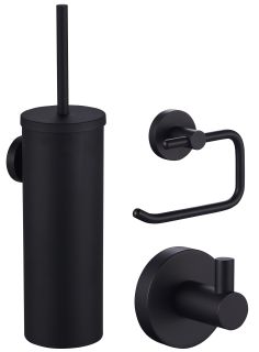 Набор аксессуаров из 3 предметов Wonzon & Woghand WW-8100-BL крючок держатель для бумаги ёршик чёрный